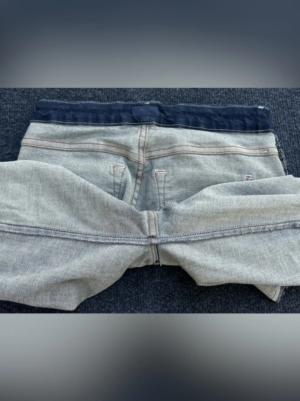 MOTHER The Looker Ankle Step Fray in Bombay Lost and Found Dark Wash 26